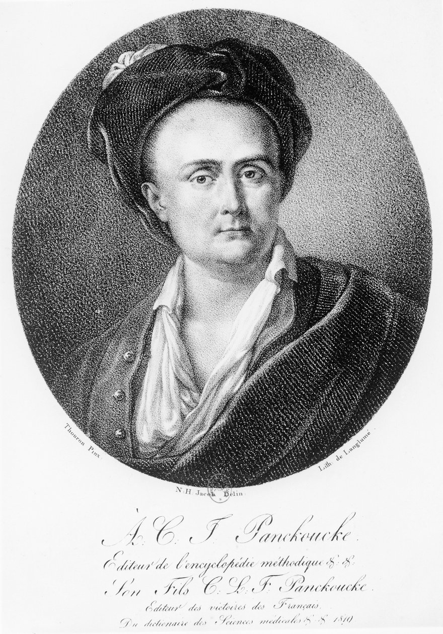 Medailonportret van Andre Charles Joseph Panckoucke (1736-98) door Nicolas Henri Jacob