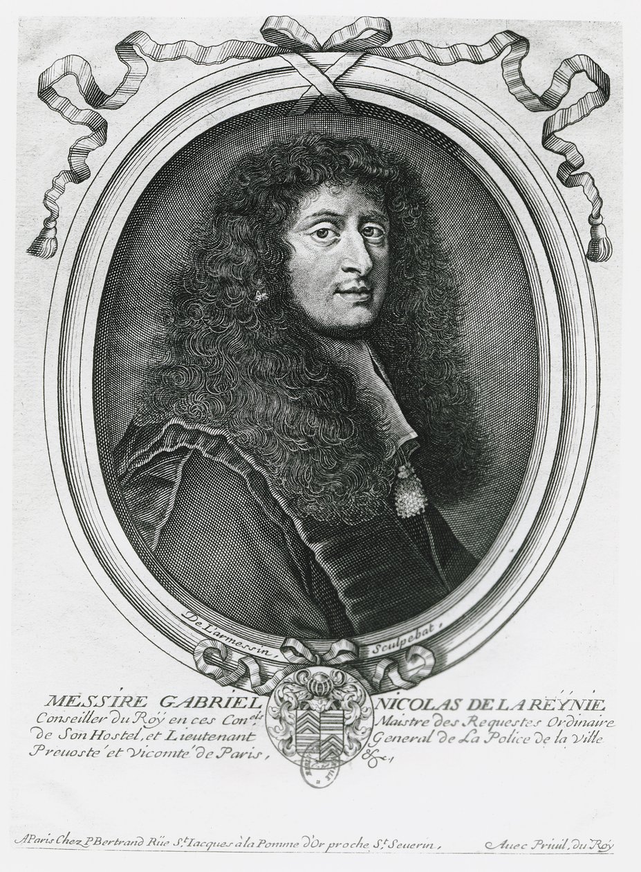 Gabriel Nicolas de la Reynie door Nicolas II de Larmessin