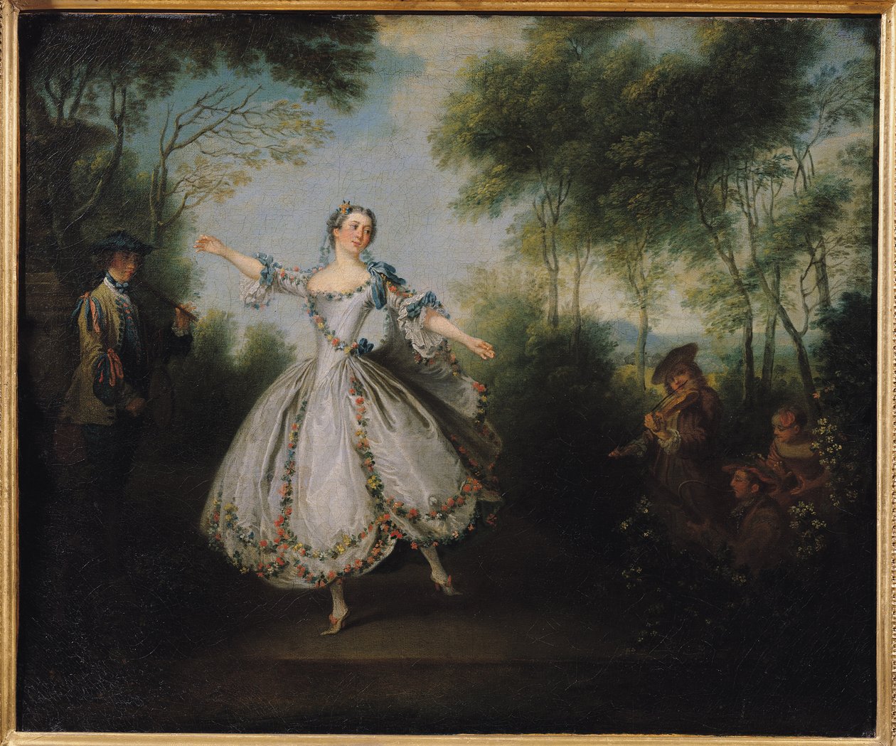 Marie-Anne Cuppi (1710-70) bekend als La Camargo, dansend, 1730 door Nicolas Lancret