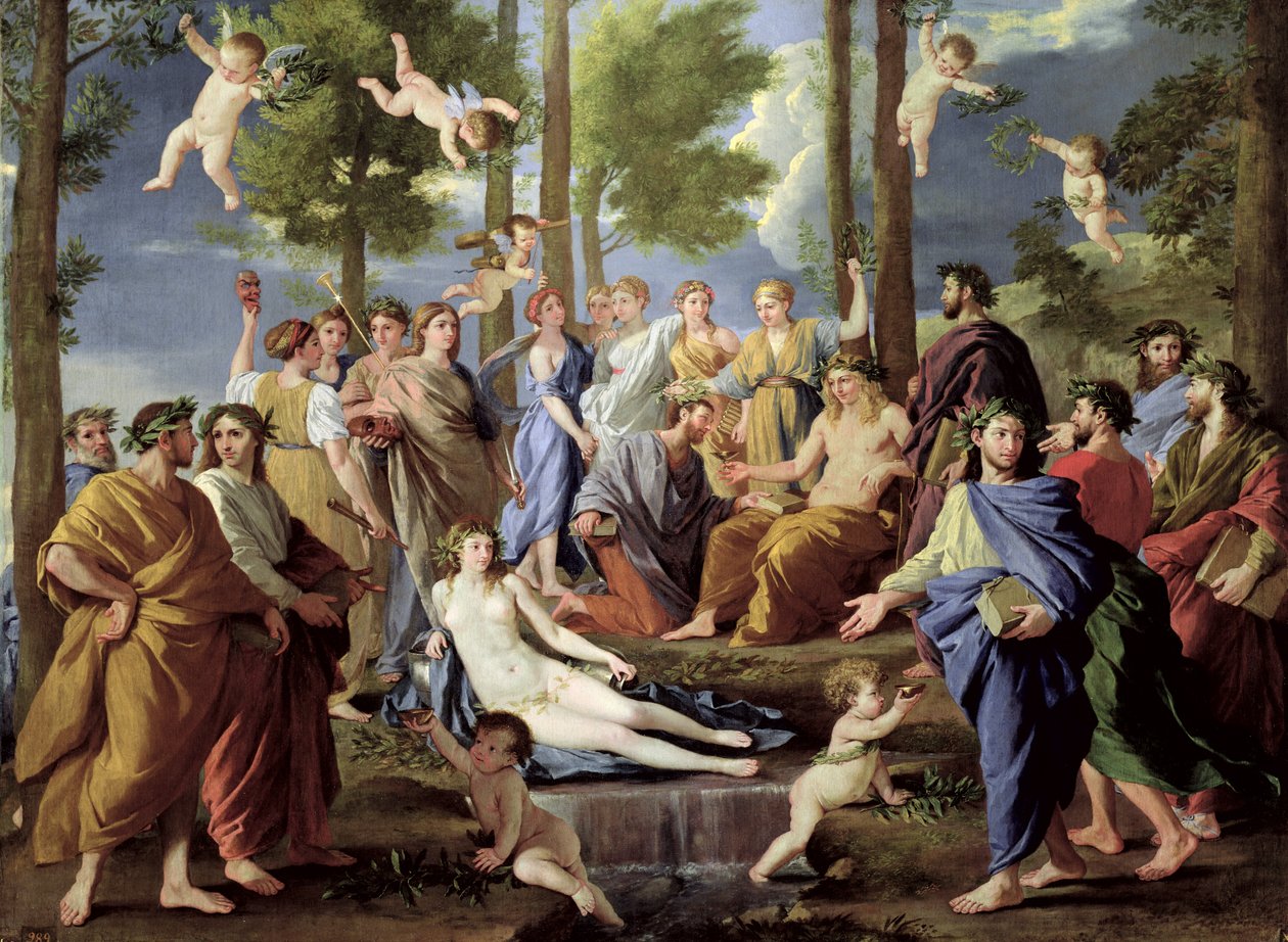 Parnassus, 1626 door Nicolas Poussin