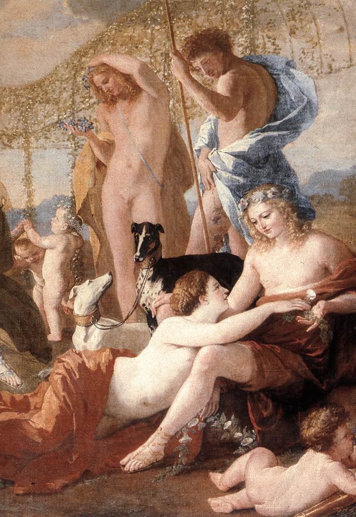 Het rijk van Flora (detail) door Nicolas Poussin