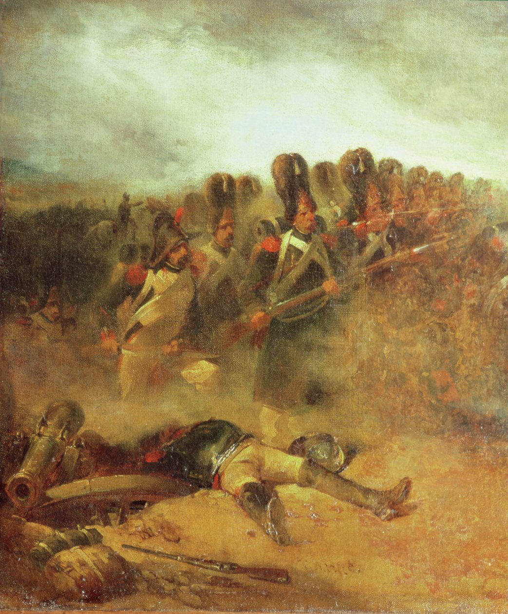 De Slag bij Waterloo, 18 juni 1815 door Nicolas Toussaint Charlet
