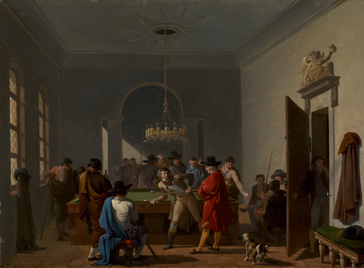 De biljartkamer, na 1810 door Nicolas Antoine Taunay
