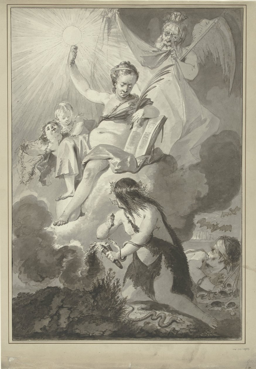 Tijd onthult de Waarheid door Nicolas Joseph Delin (possibly)
