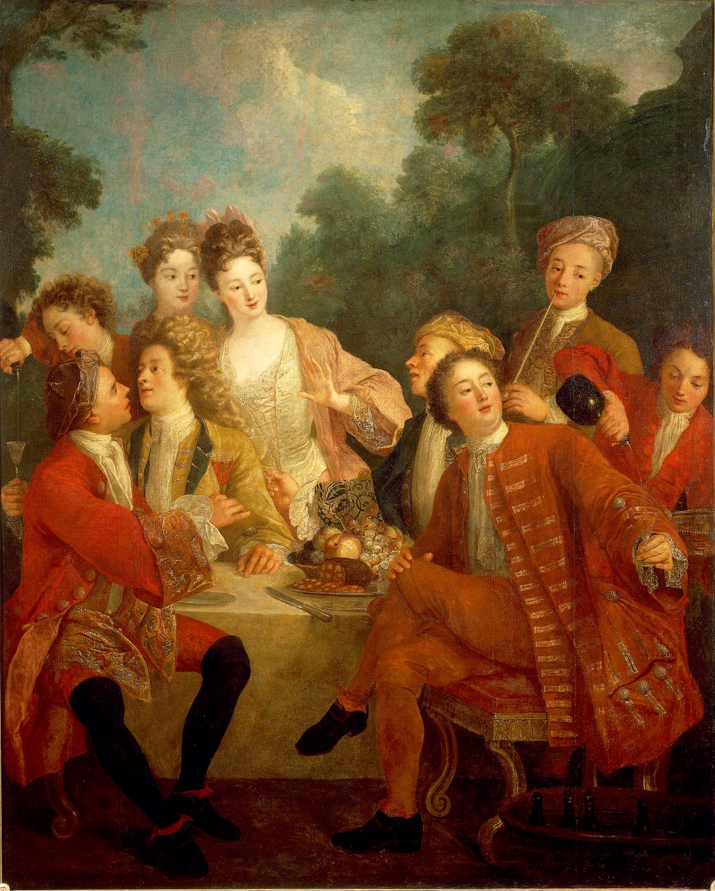 Ontbijt in het park door Nicolas Lancret