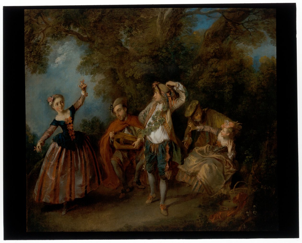 De jonge danser en het menuet door Nicolas Lancret