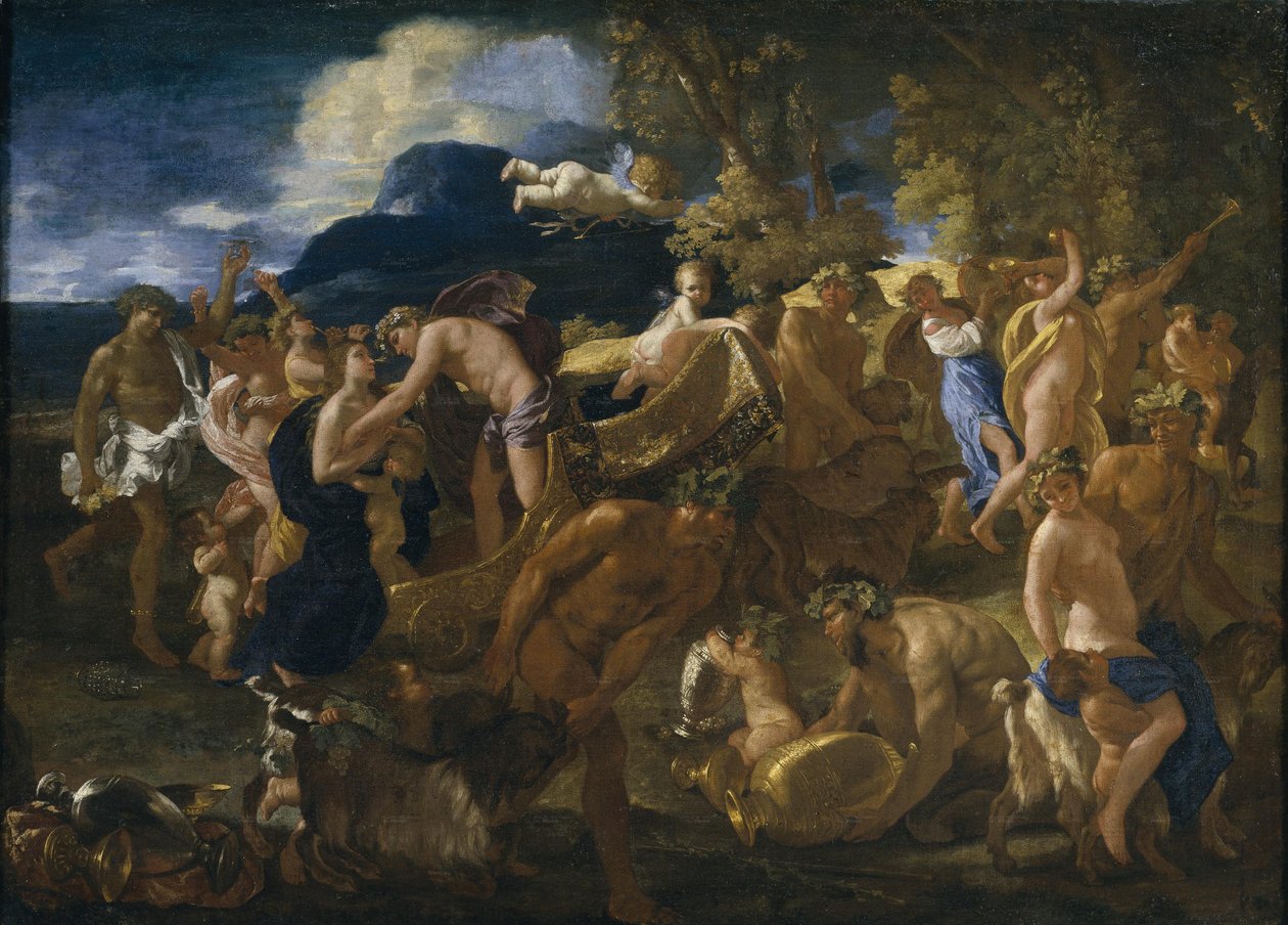 Bacchanaal of Bacchus en Ariadne door Nicolas Poussin