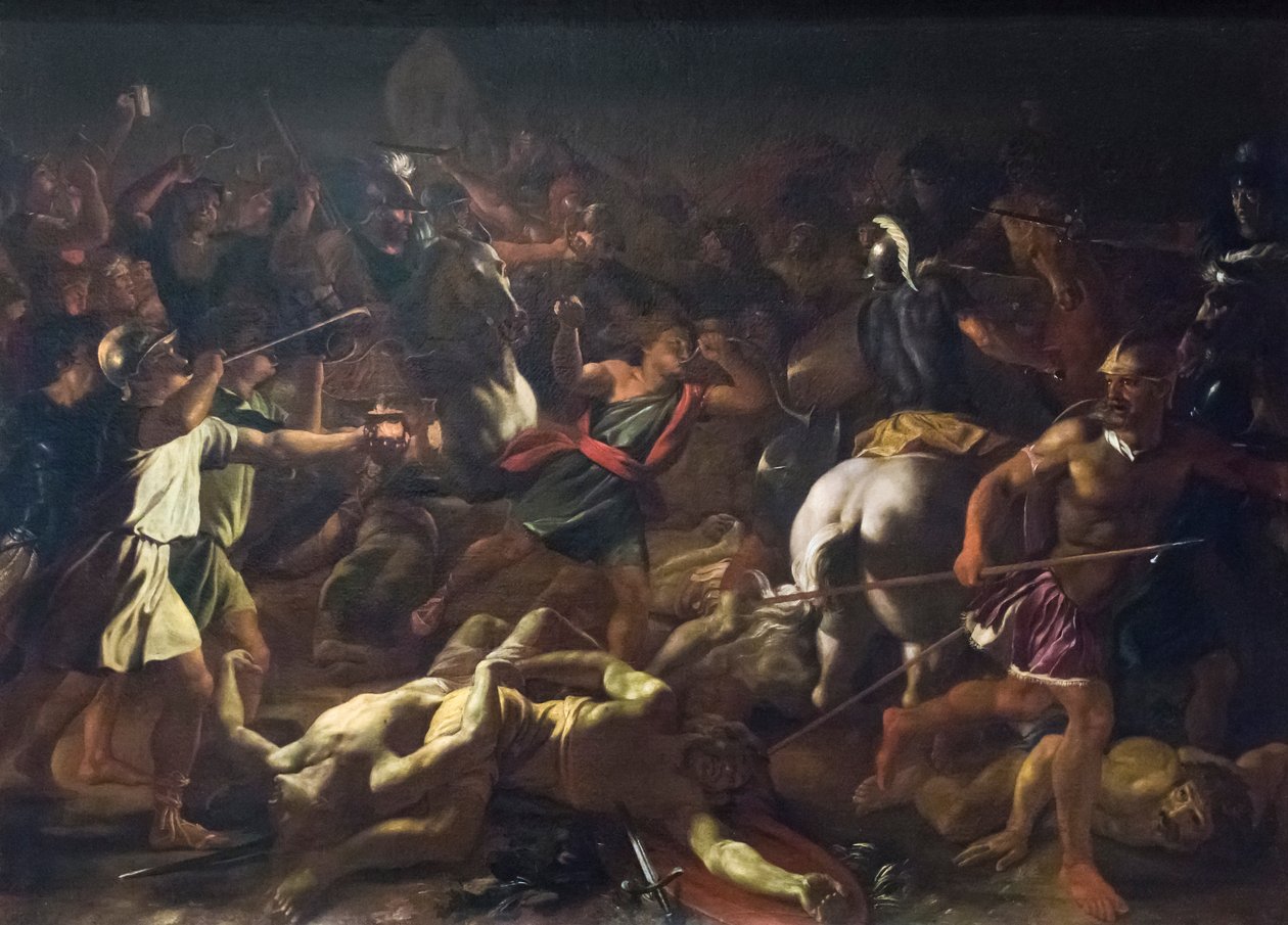 Slag van Gideon tegen de Midianieten door Nicolas Poussin