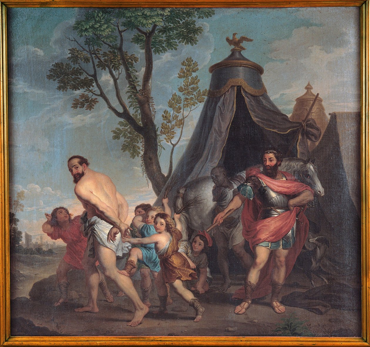 Camillus en de schoolmeester van Falerii door Nicolas Poussin