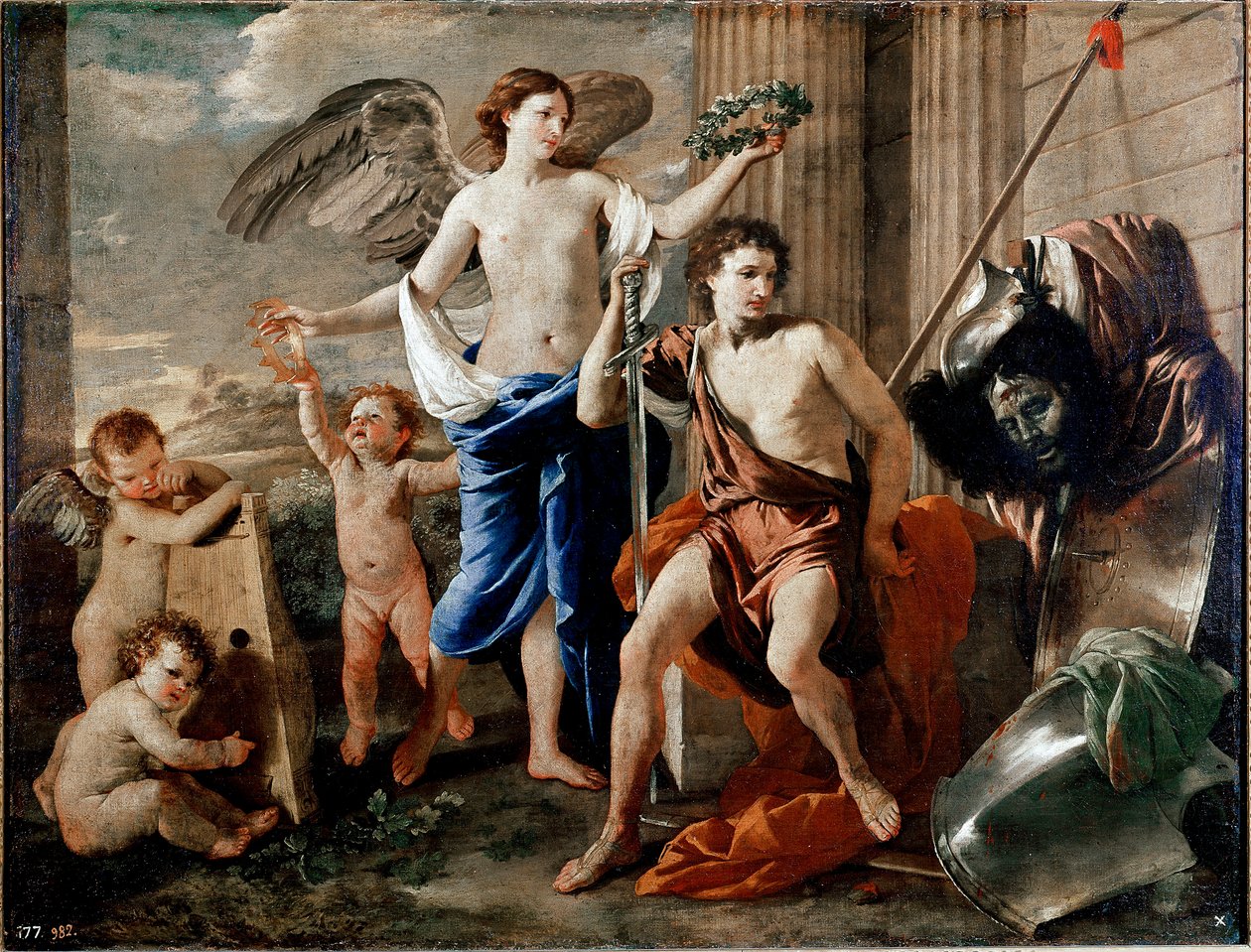 Davids triomf door Nicolas Poussin