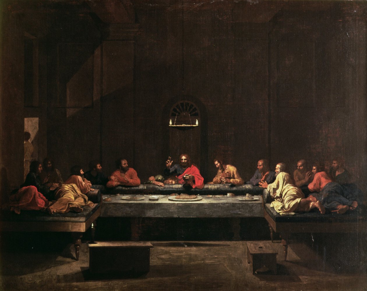 Heilige Eucharistie, c.1638-40 door Nicolas Poussin