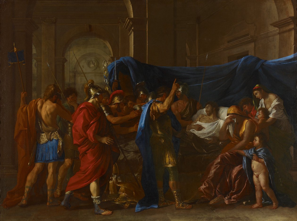 De dood van Germanicus door Nicolas Poussin