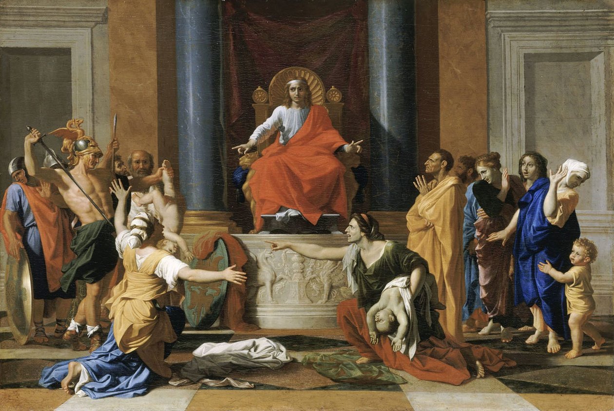 Het oordeel van Salomo door Nicolas Poussin
