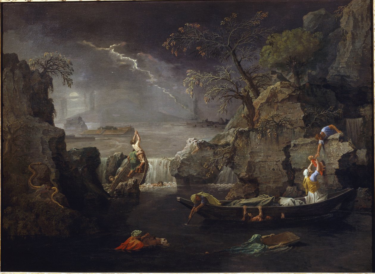 Winter of zondvloed door Nicolas Poussin