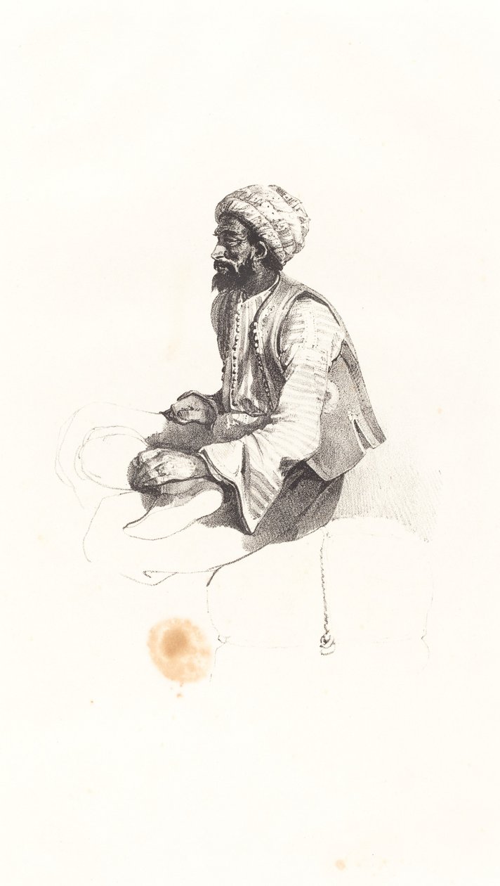 Zittende Turk door Nicolas Toussaint Charlet