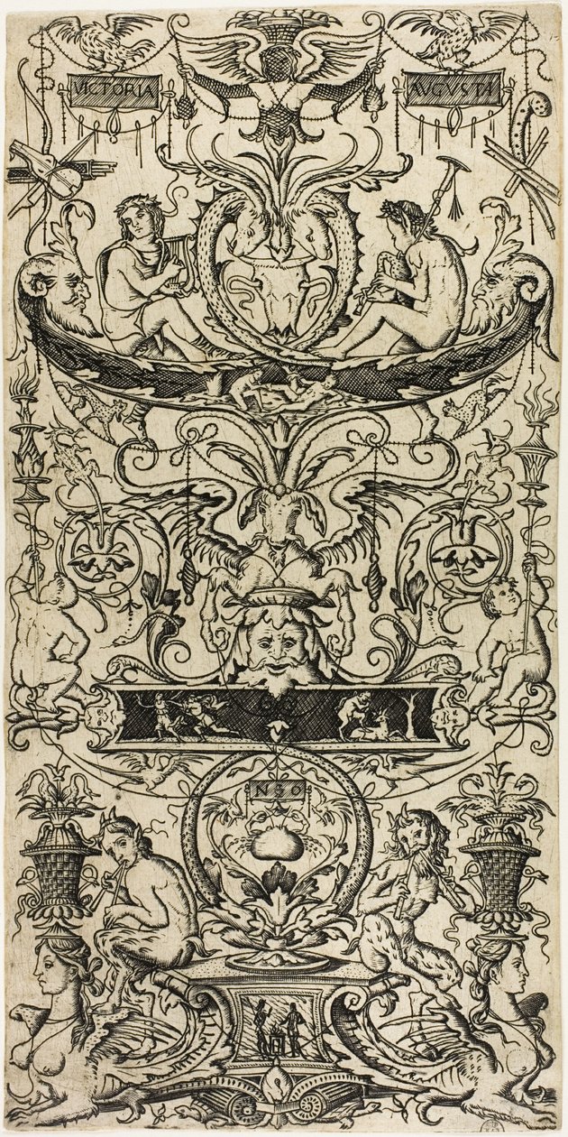 Ornamentpaneel: Victoria Augusta door Nicoletto da Modena