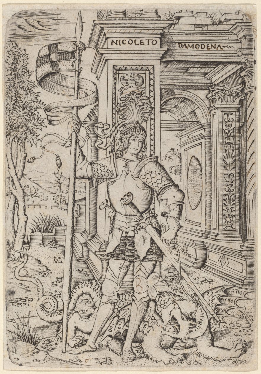 Sint Joris door Nicoletto da Modena