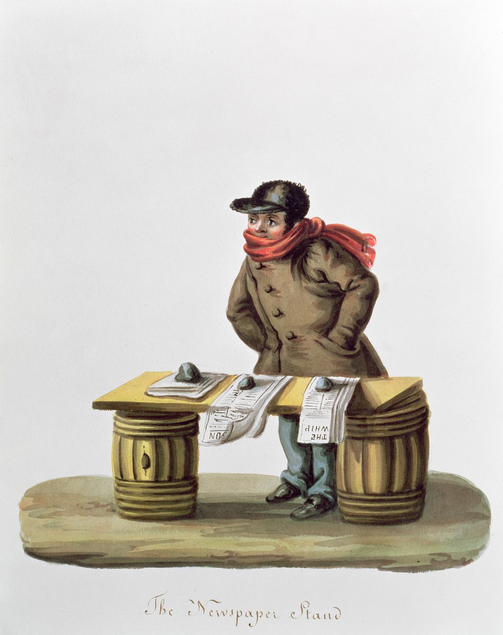 De Krantenkiosk, c.1840-44 door Nicolino Calyo