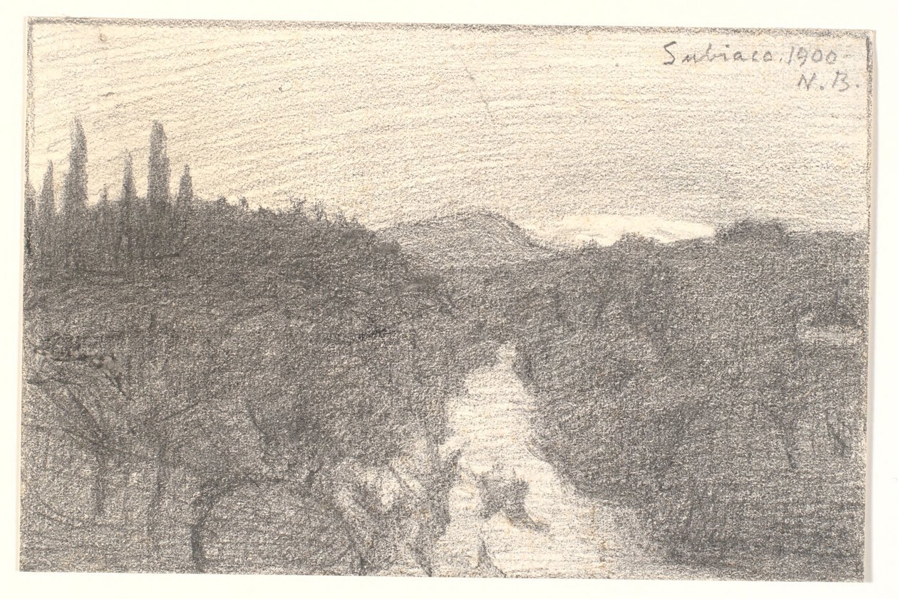 Italiaans landschap door Niels Jakob Jakobsen Bjerre