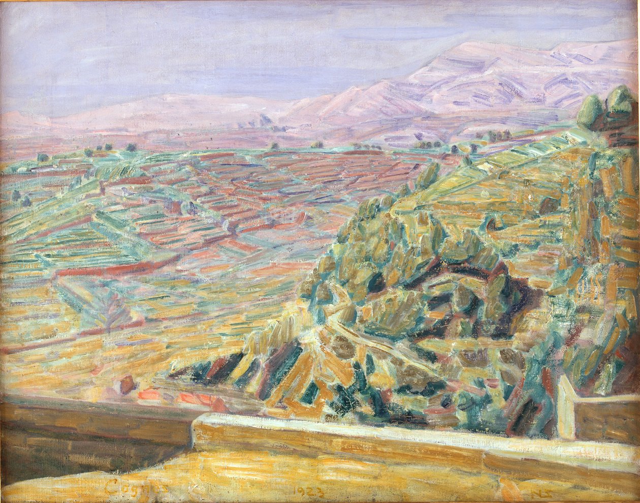 Uitzicht vanaf het kasteelplein, Cagnes door Niels Larsen Stevns