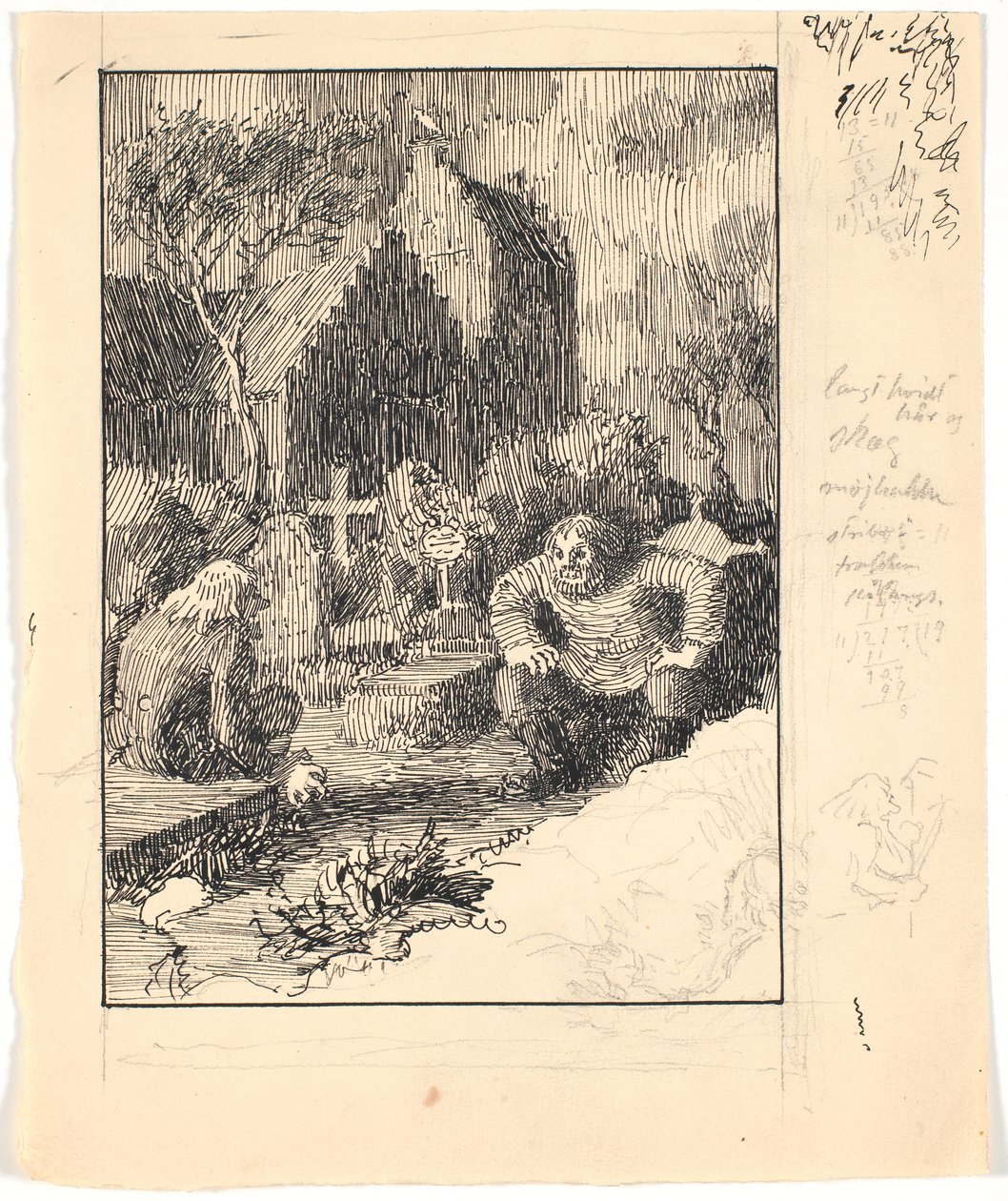 Strandwacht en kerkgeest door Niels Skovgaard