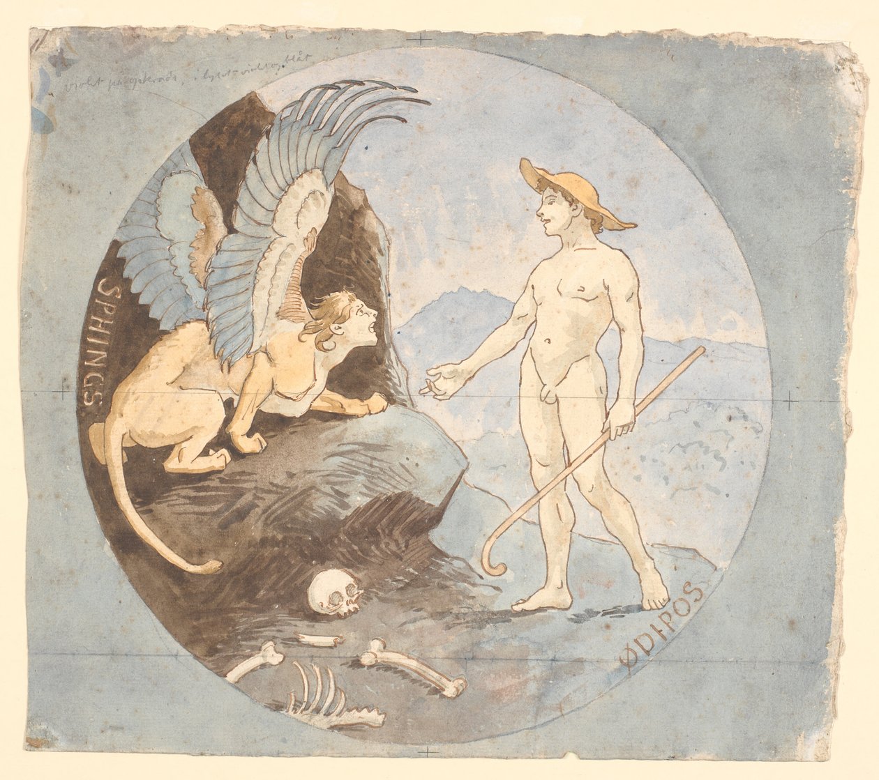 Oedipus en de sfinx door Niels Skovgaard