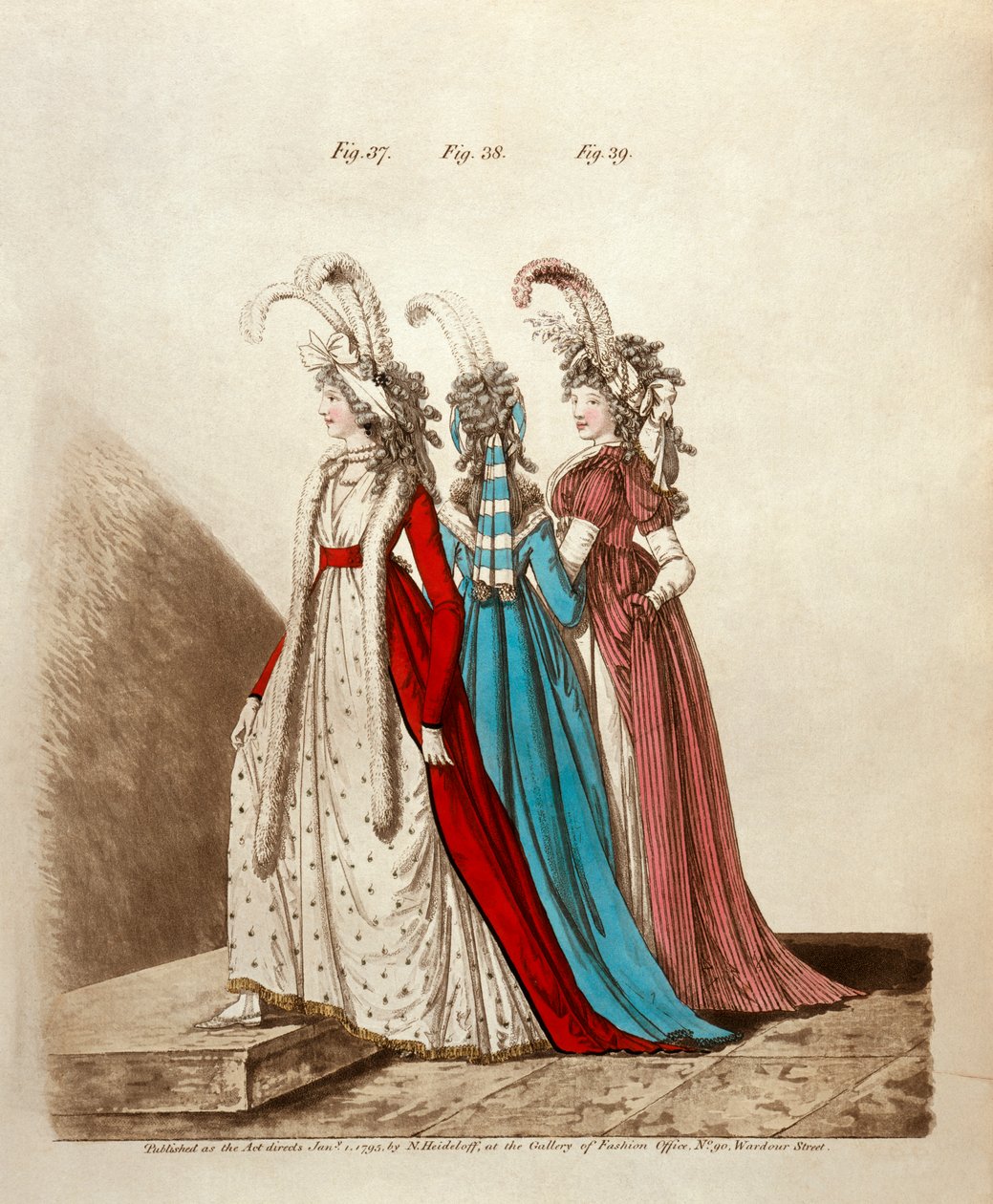 Middagdresses, 1795 door Niklaus von Heideloff
