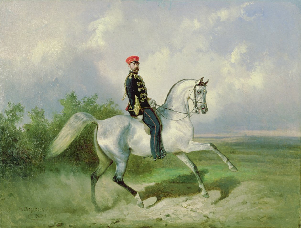 Portret van Keizer Alexander II, 1876 door Nikolai Egorevich Sverchkov