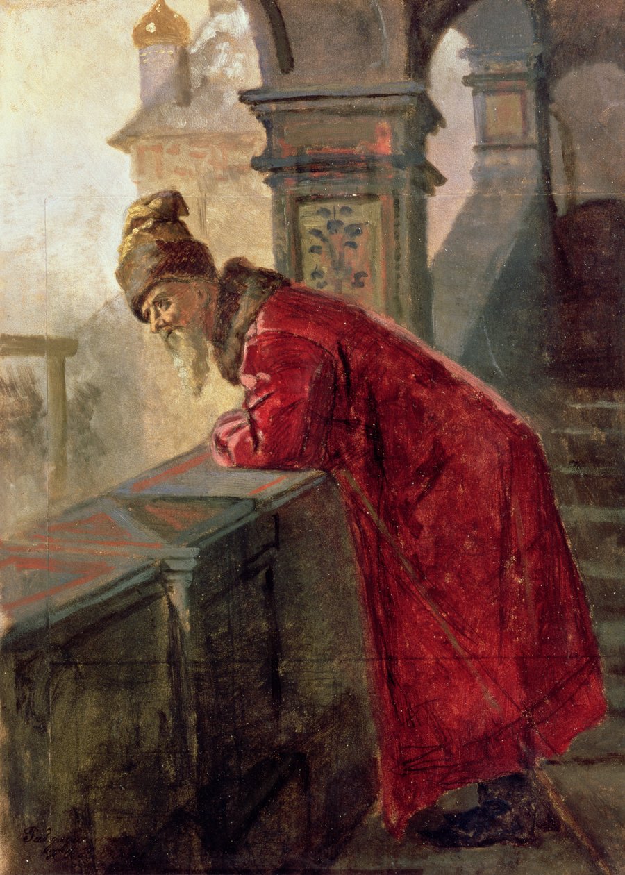 Boyar op de Veranda door Nikolai Vasilievich Nevrev