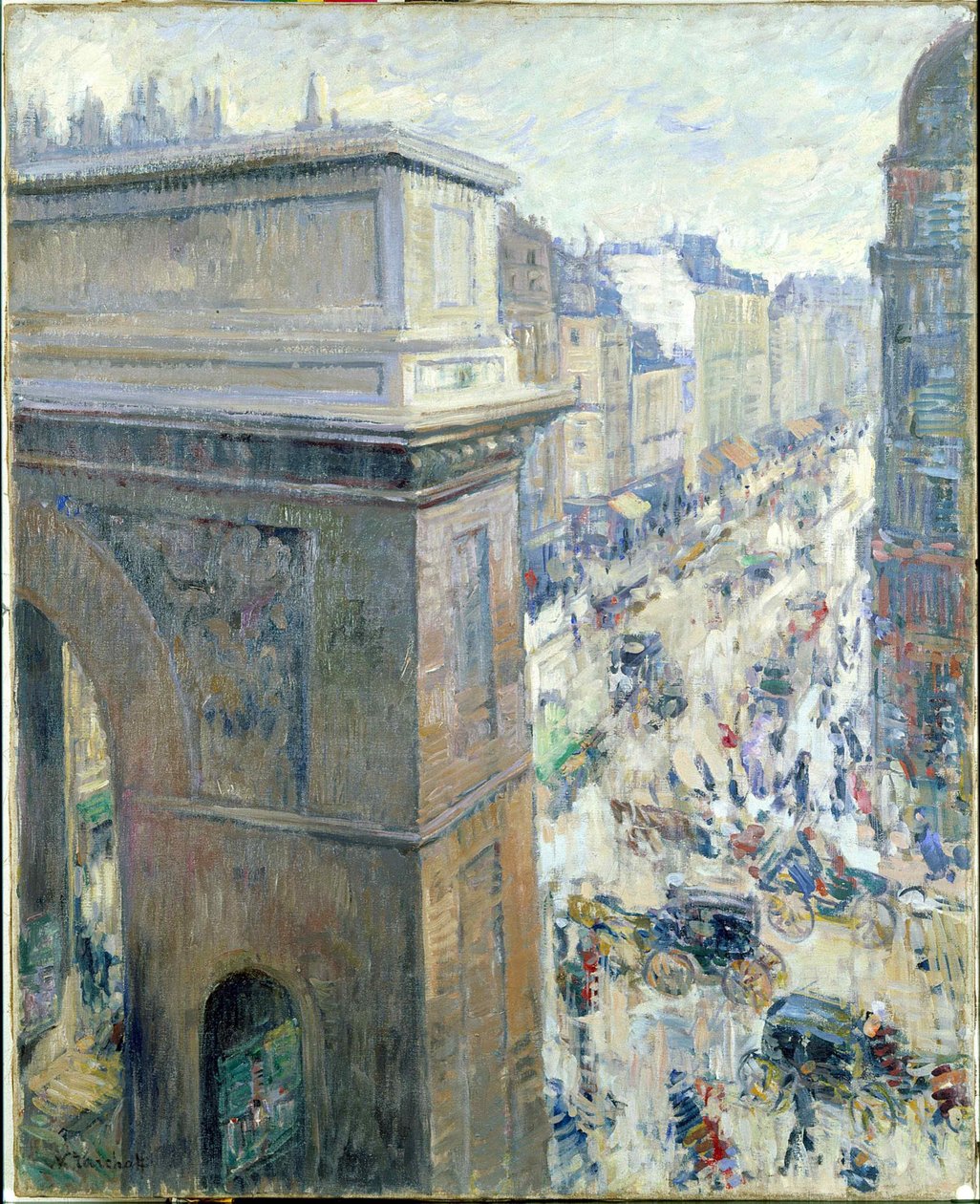 La porte Saint-Martin, ca. 1902 door Nikolai Alexandrovich Tarkhov