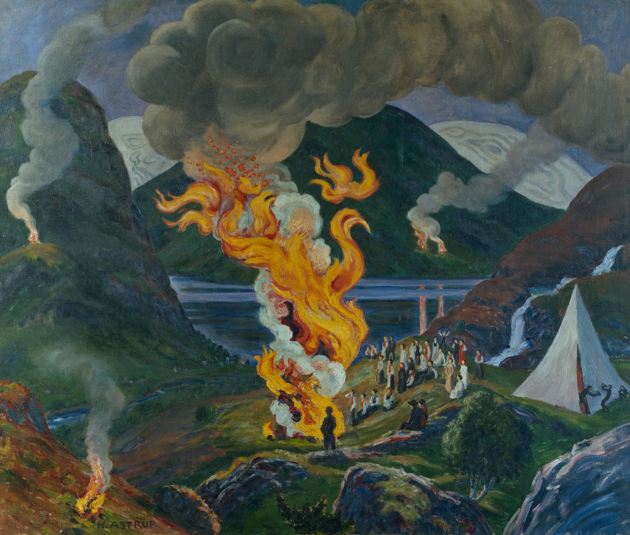 Midzomervuur door Nikolai Astrup