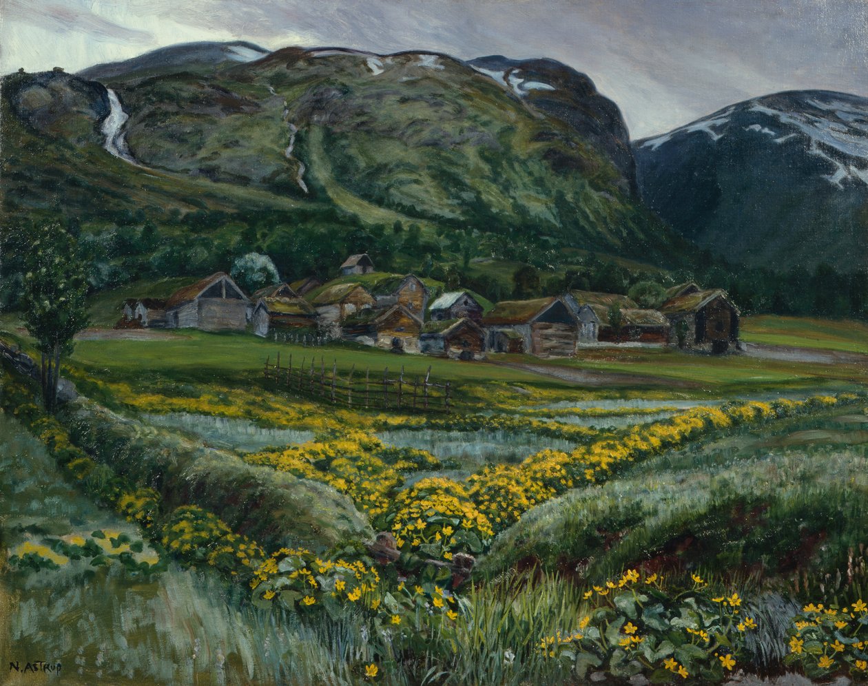 Zaterdagavond en boterbloemen door Nikolai Astrup