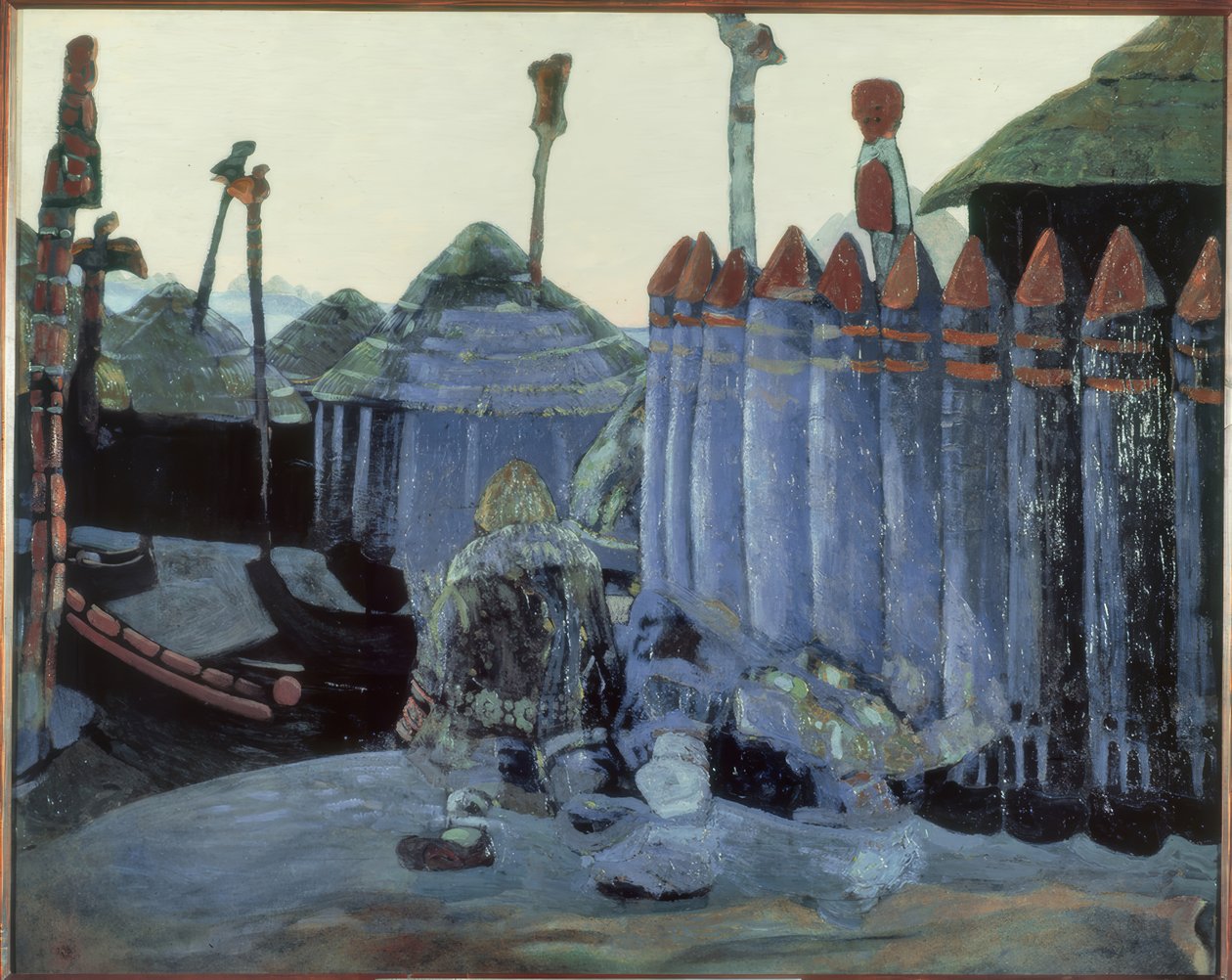 Heidense tempel door Nikolai Konstantinowitsch Roerich