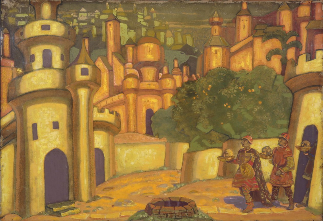 Aanbiedingen, 1910 door Nikolai Konstantinowitsch Roerich