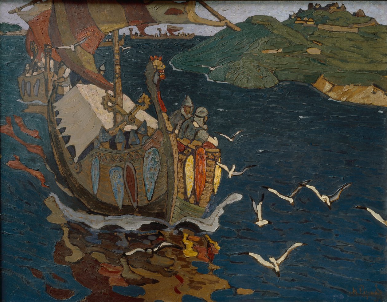 Overzeese Gasten, 1902 door Nikolai Konstantinowitsch Roerich