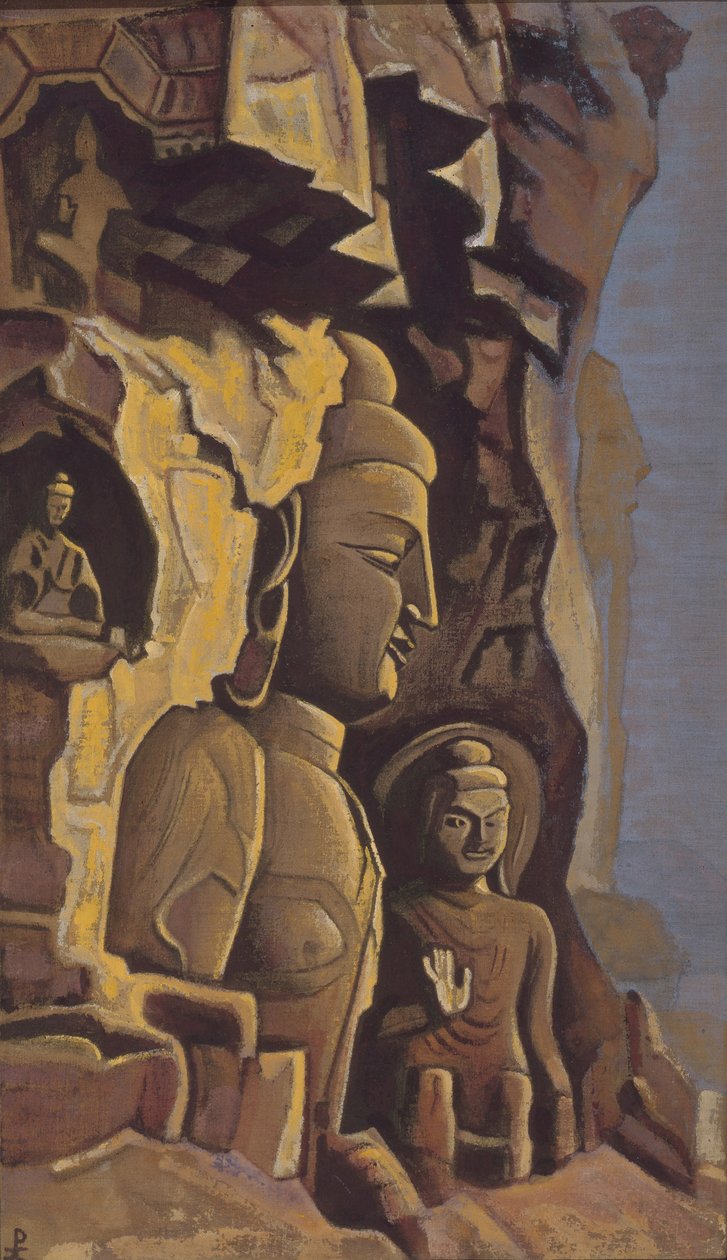 Yungang, 1937 door Nikolai Konstantinowitsch Roerich