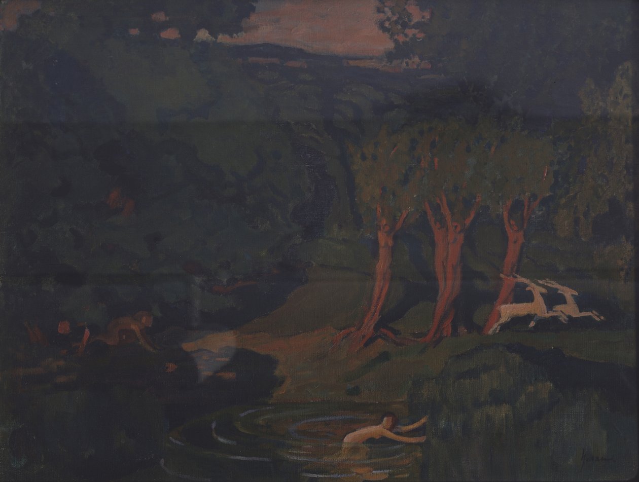 Pan en nimf Syrinx door Nikolai Pavlovich Ulyanov