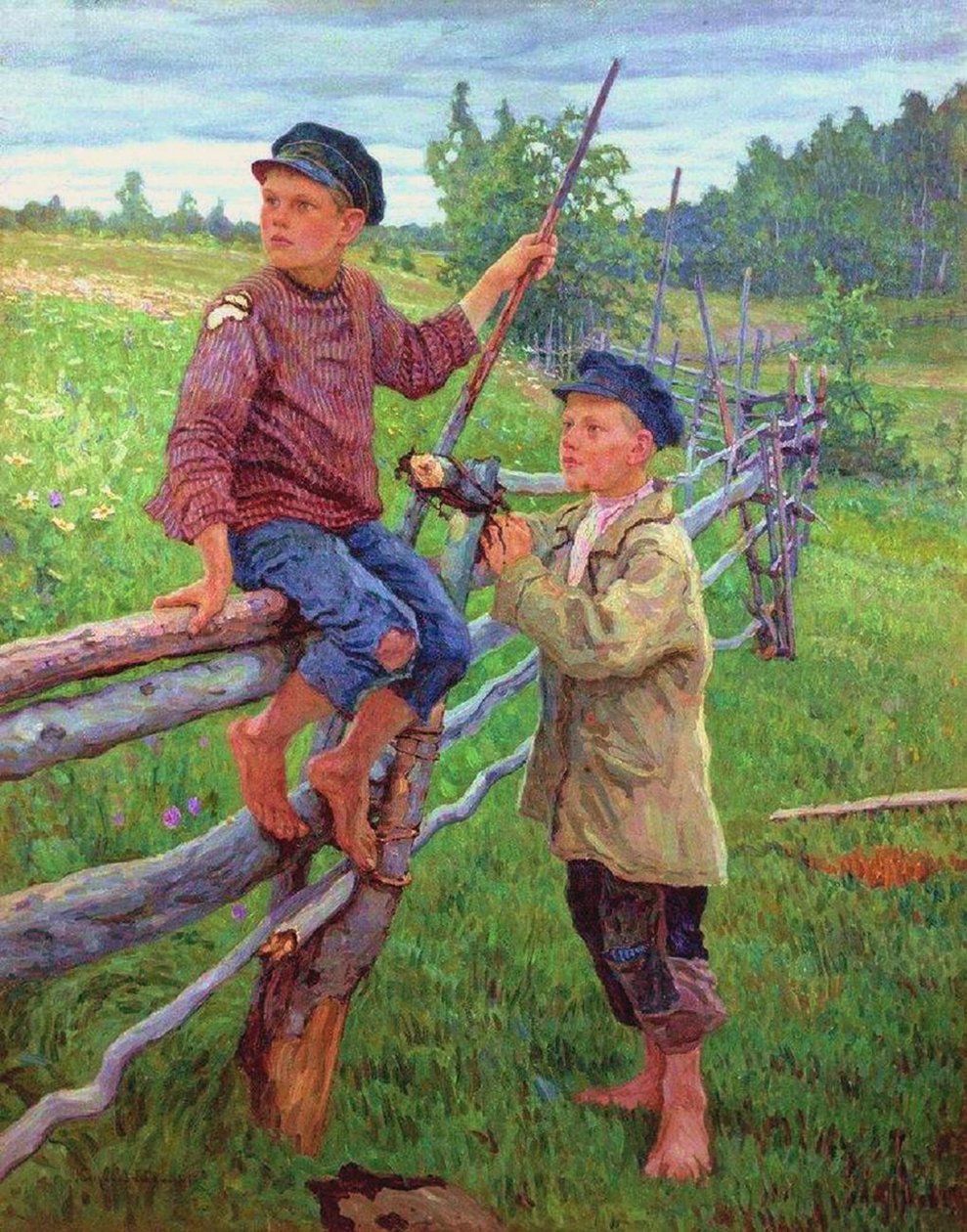 Plattelandsjongens door Nikolai Petrovich Bogdanov Belsky