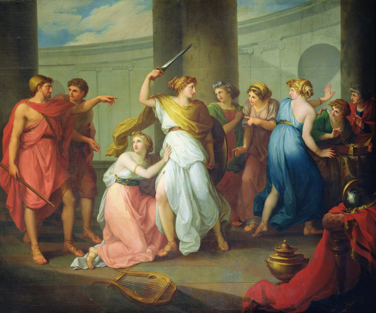 Achilles herkend, 1799 door Nikolay Ivanovich Argunov