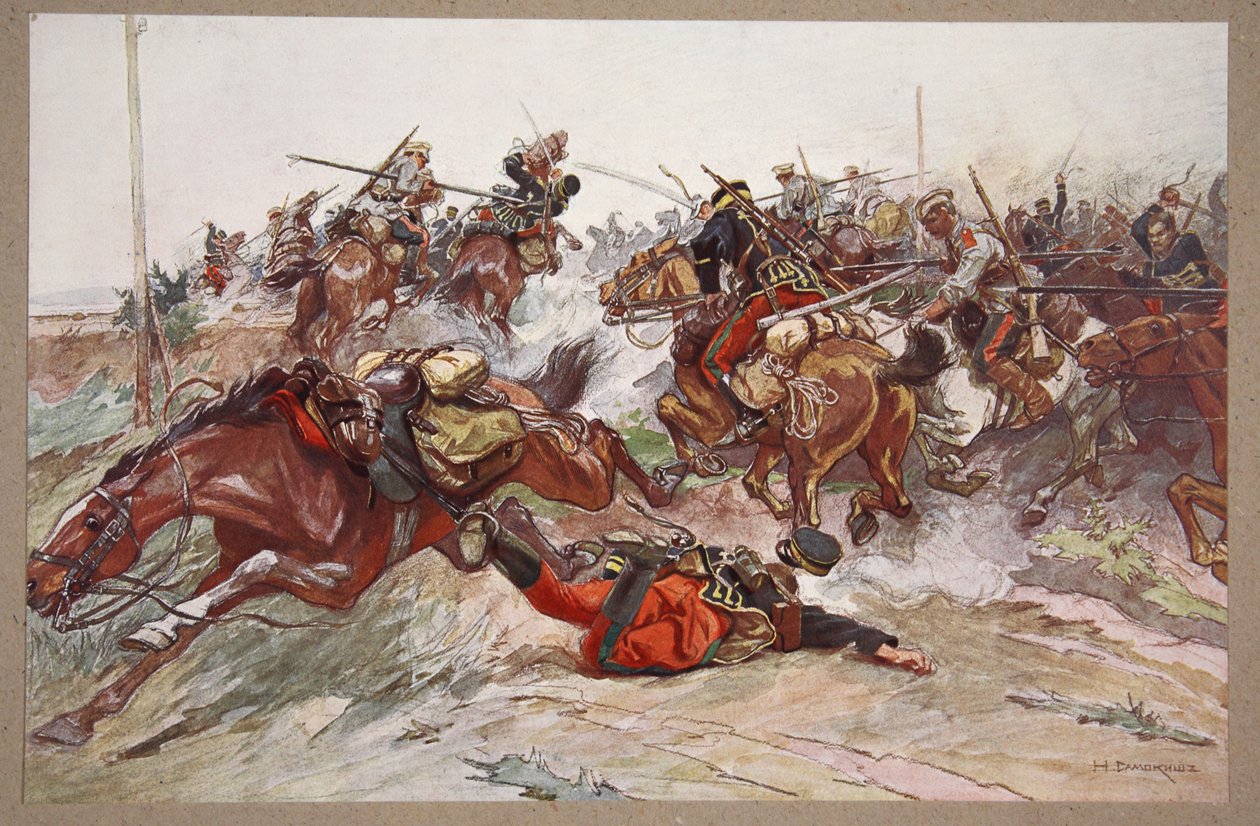 De Slag bij Wafangou door Nikolai Semyonovich Samokish