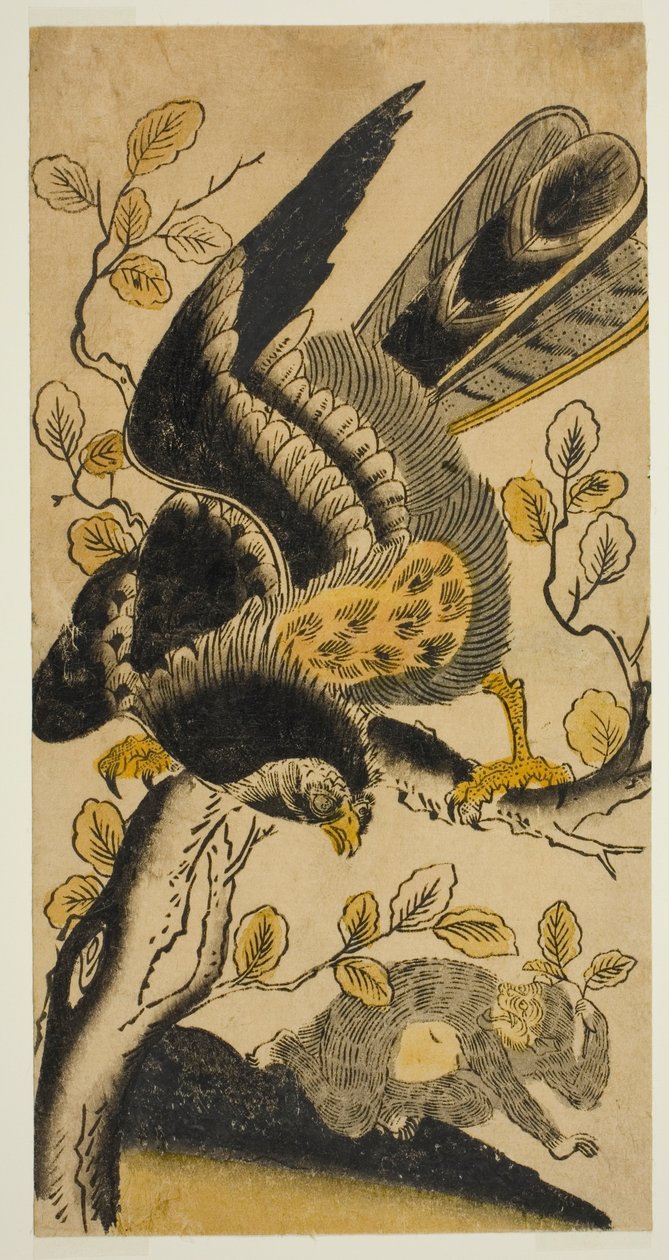 Adelaar en Aap door Nishimura Shigenaga