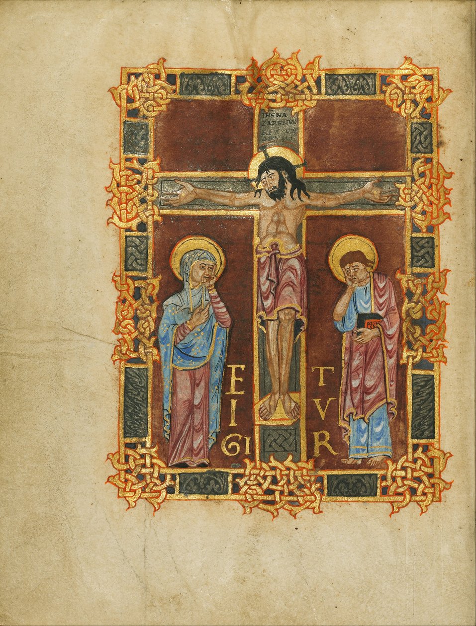 De Kruisiging door Nivardus of Milan