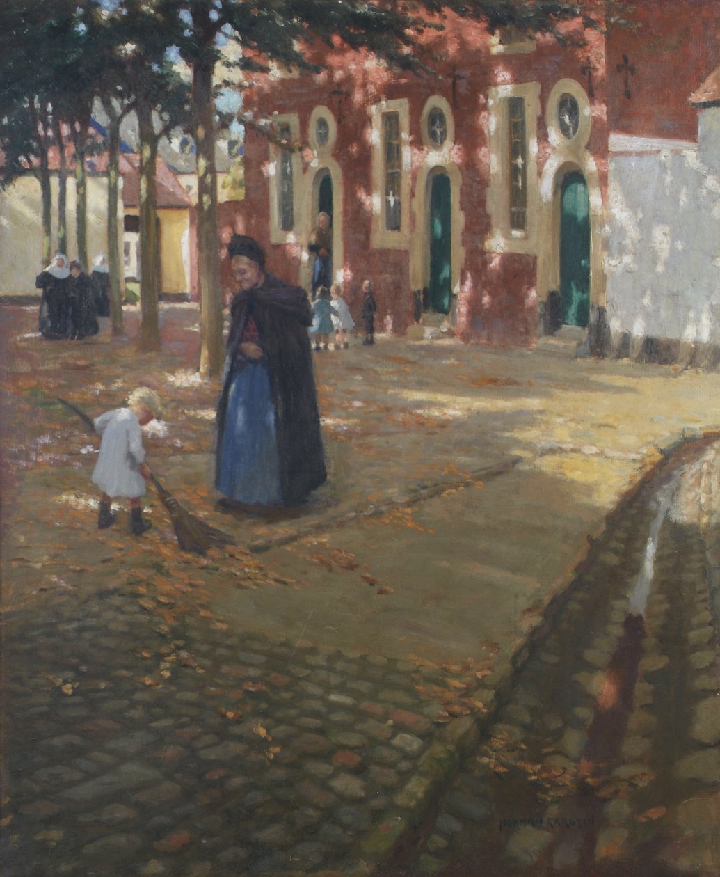 Zonneschijn in het Begijnhof door Norman Garstin
