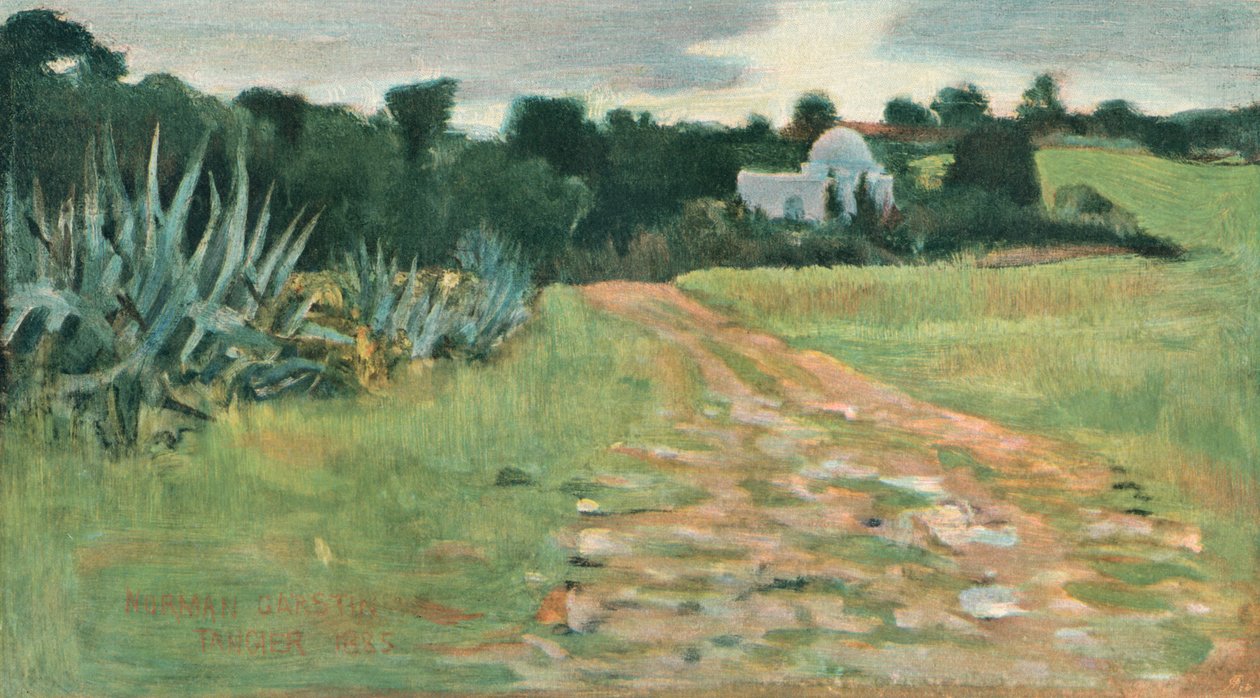 Saints House en veld, Tanger, 1885 door Norman Garstin