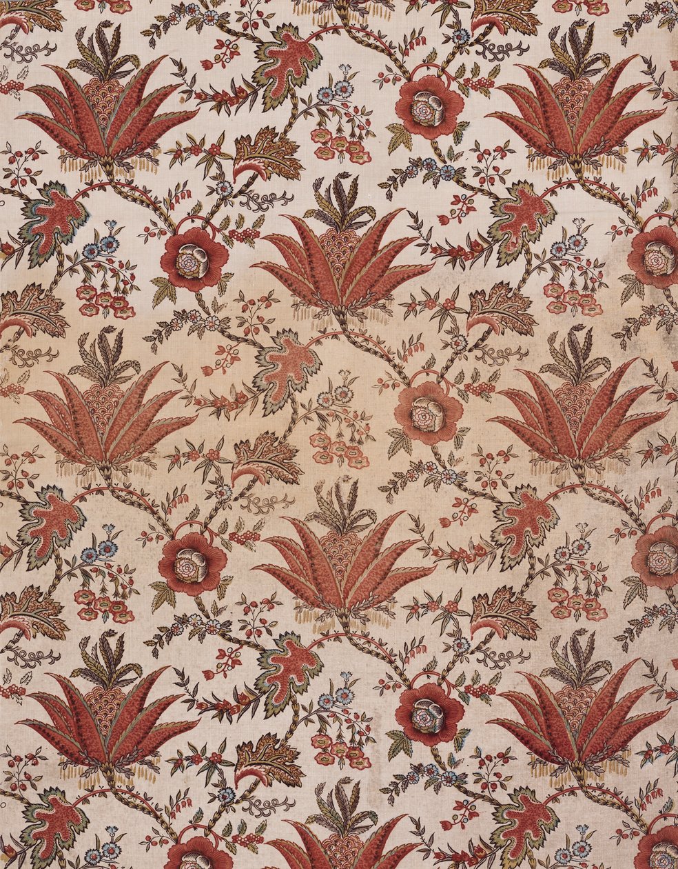 Bloemenprint, 1785 door Oberkampf Manufactory