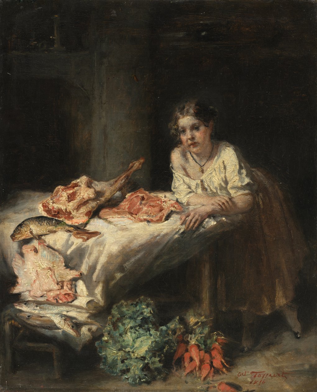 De Burgerlijke Keuken, 1854 door Octave Tassaert