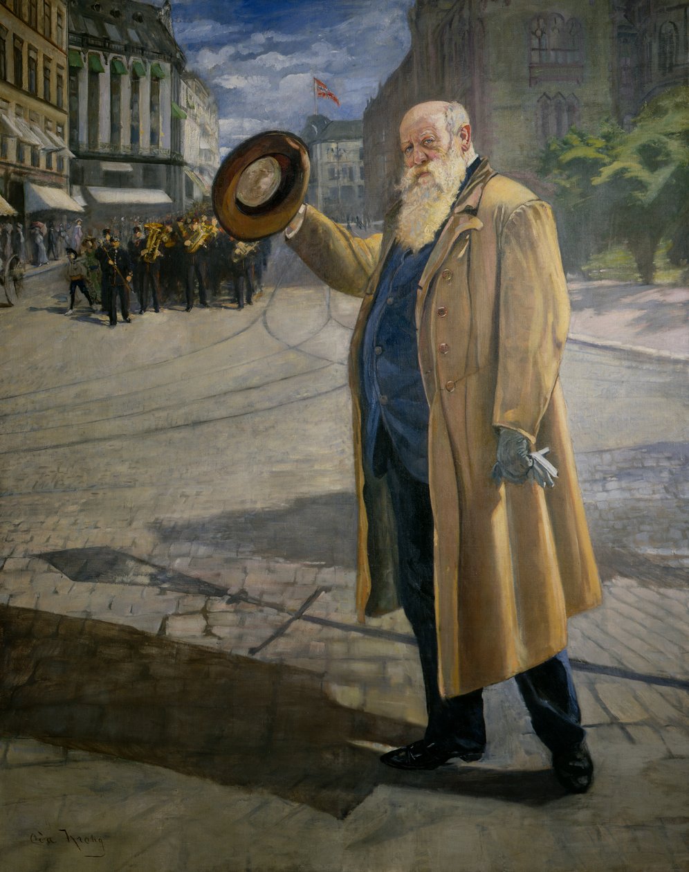 Christian Krohg bij Karl Johan door Oda Krohg