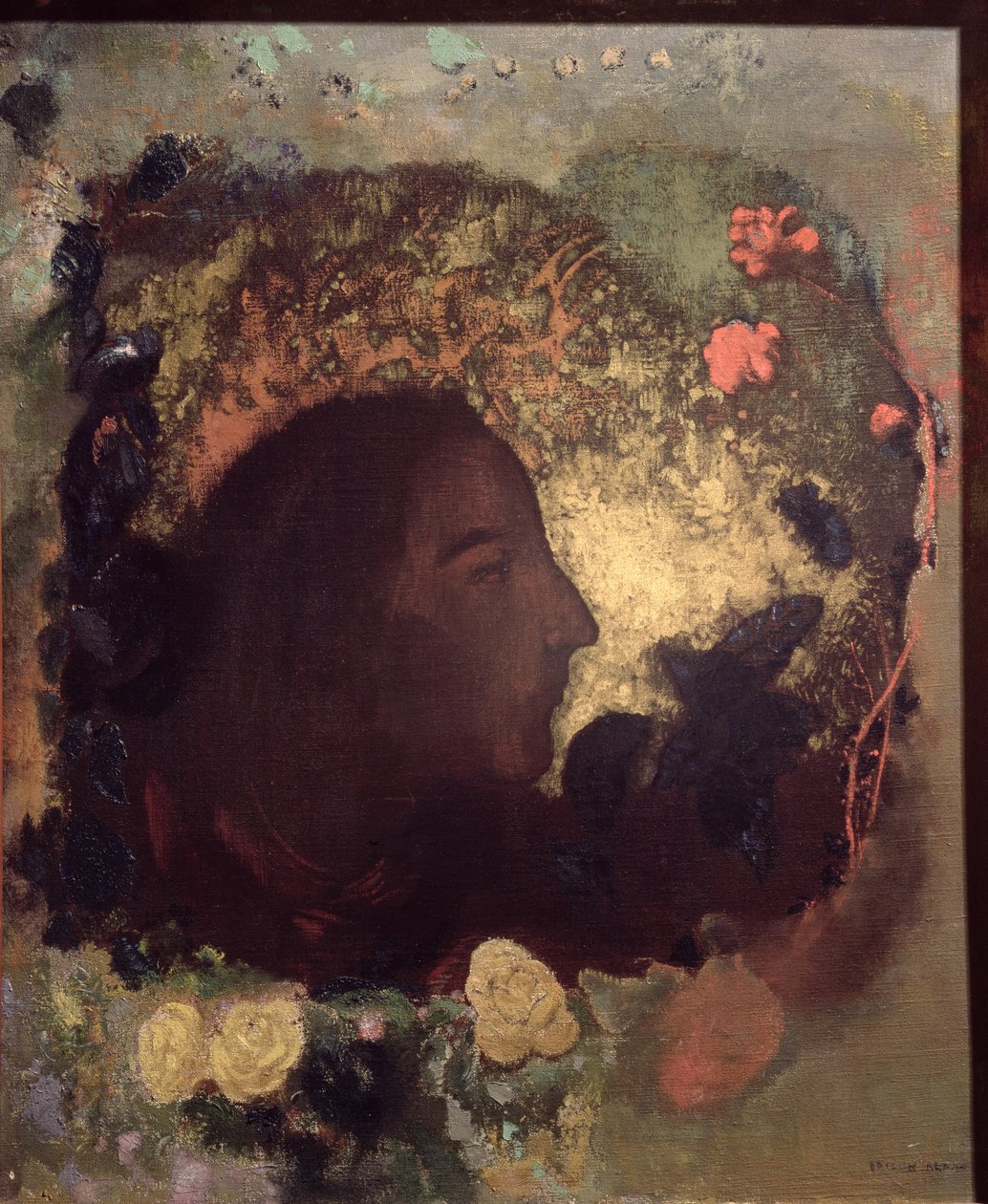 Portret van Paul Gauguin (1848-1903), geschilderd na zijn dood, c.1903-05 door Odilon Redon