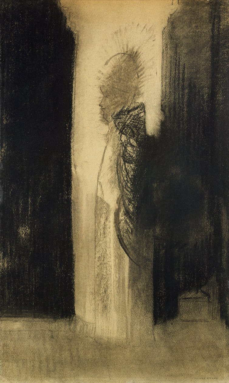 De Verschijning, 1890-95 door Odilon Redon