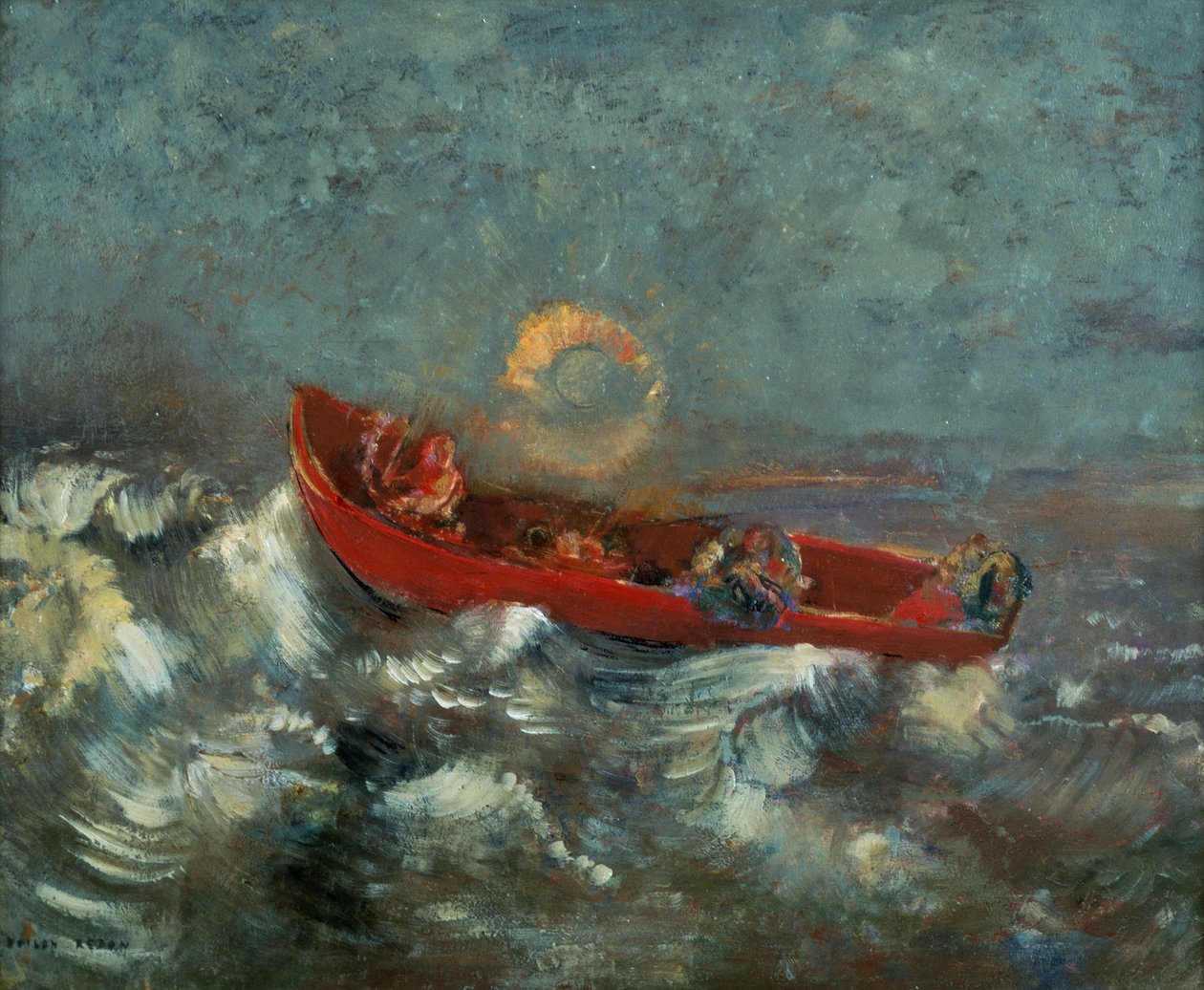 De rode boot, 1905 door Odilon Redon